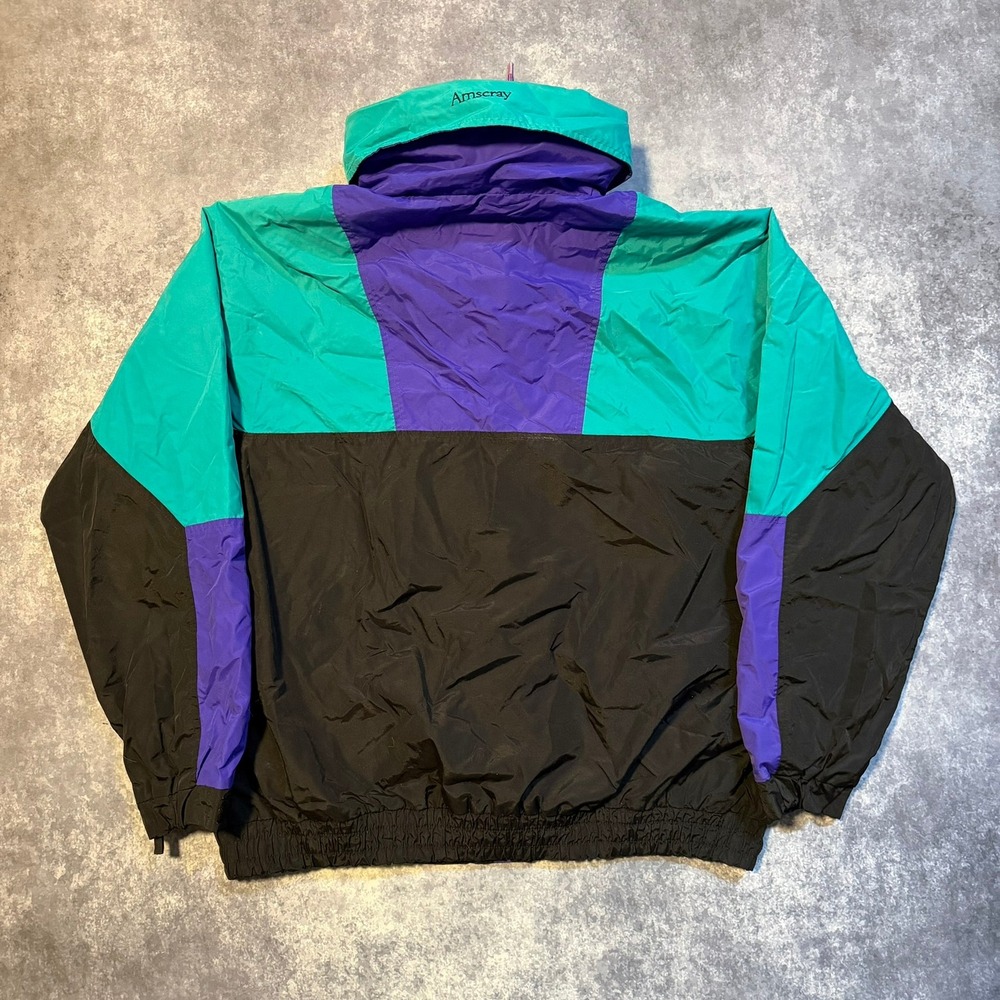 Vintage Columbia Sportswear Radial Sleeve Windbreaker Jacket Mens Large Amscray - Picture 2 of 8